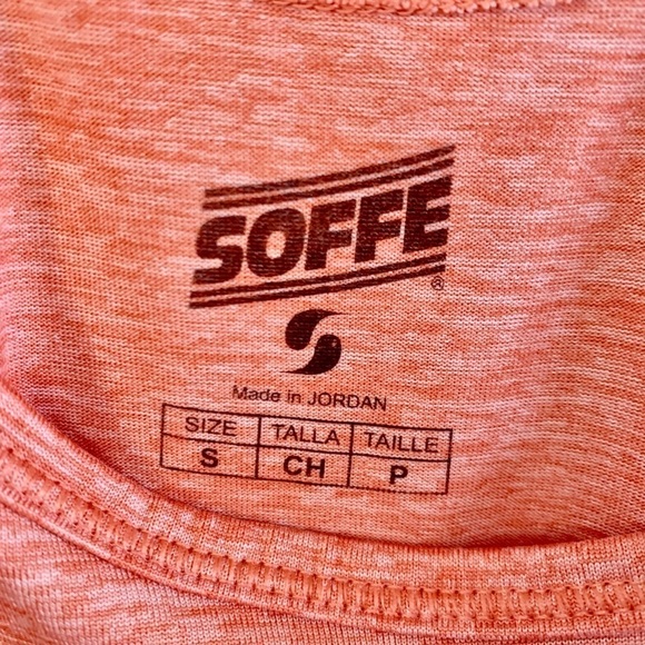 NEW Soffe Athletic Tank Top Small Peach Pattern Racerback Shirt Athleisure NWOT - Picture 5 of 12